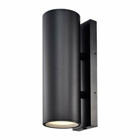 SUNPARK Outdoor Integrated LED Wall Light Fixture, Tunable Color Temperature, Black Finish 3-5046D-05-MCT